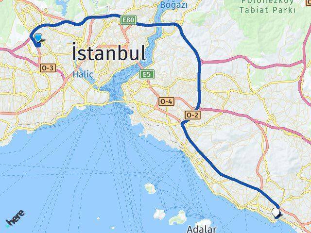 Cevatpaşa Pendik Arası Kaç Km - Yol Tarifi