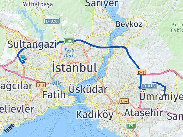 Cevatpaşa Ümraniye Arası Kaç Km - Yol Tarifi