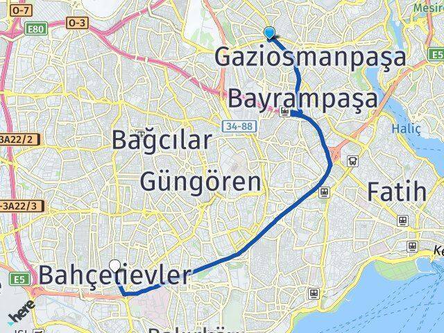 Kartaltepe Bahçelievler Arası Kaç Km - Yol Tarifi
