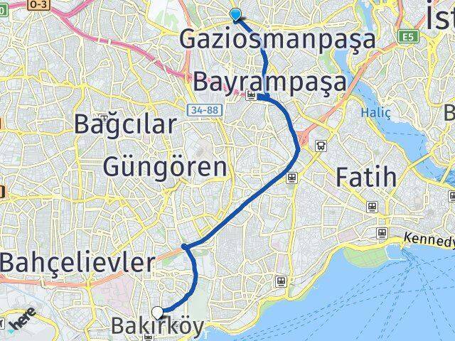 Kartaltepe Bakırköy Arası Kaç Km - Yol Tarifi