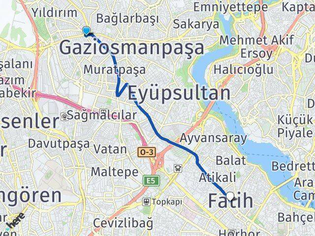 Kartaltepe Fatih Arası Kaç Km - Yol Tarifi