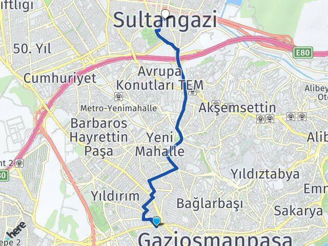 Kartaltepe Sultangazi Arası Kaç Km - Yol Tarifi