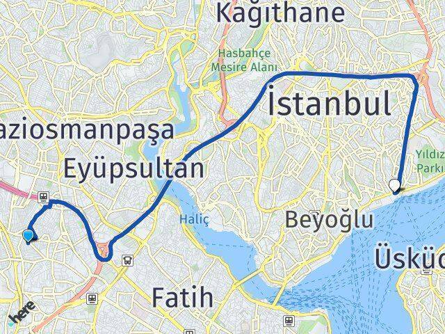 Terazidere Beşiktaş Arası Kaç Km - Yol Tarifi