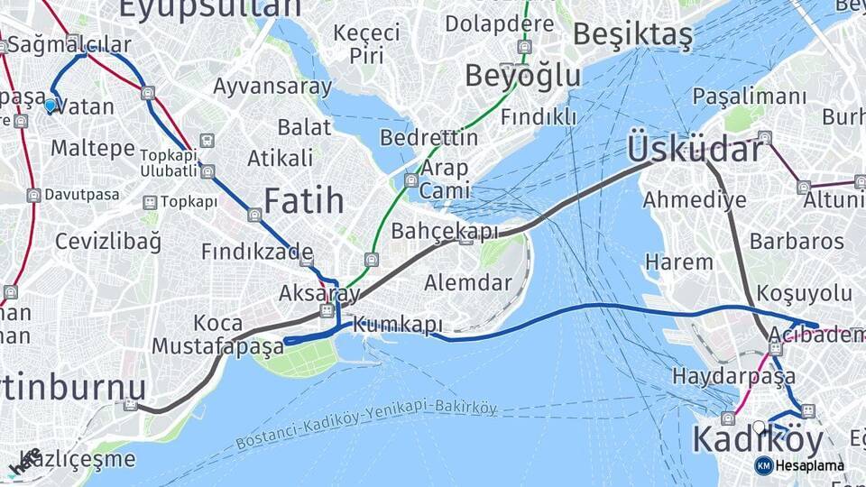 Terazidere Kadıköy Arası Kaç Km - Yol Tarifi