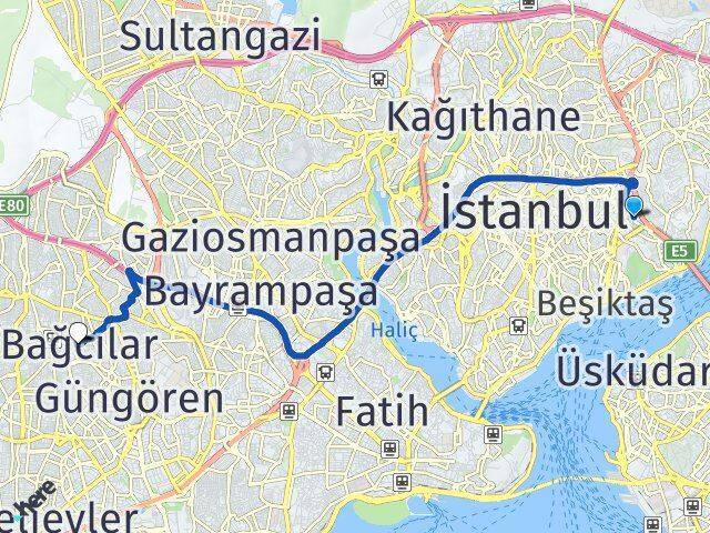 Balmumcu Bağcılar Arası Kaç Km - Yol Tarifi