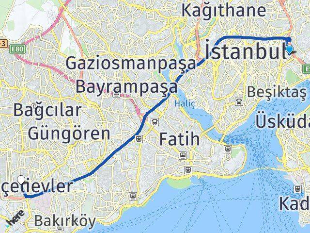 Balmumcu Bahçelievler Arası Kaç Km - Yol Tarifi