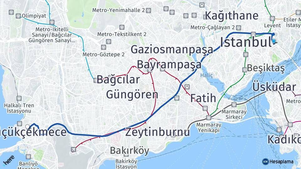 Balmumcu Küçükçekmece Arası Kaç Km - Yol Tarifi