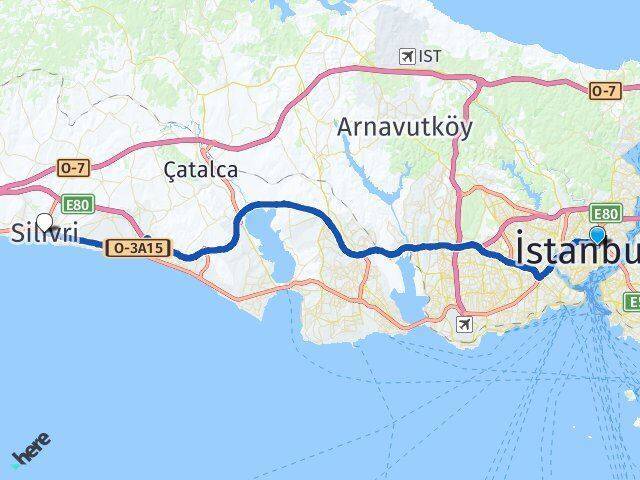 Gayrettepe Silivri Arası Kaç Km - Yol Tarifi