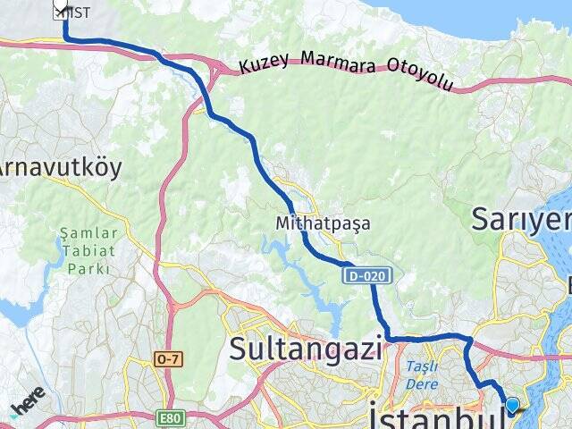 Kuruçeşme İstanbul Havalimanı Arası Kaç Km - Yol Tarifi