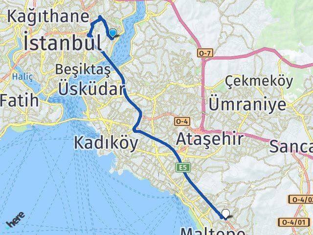 Kuruçeşme Zümrütevler Arası Kaç Km - Yol Tarifi
