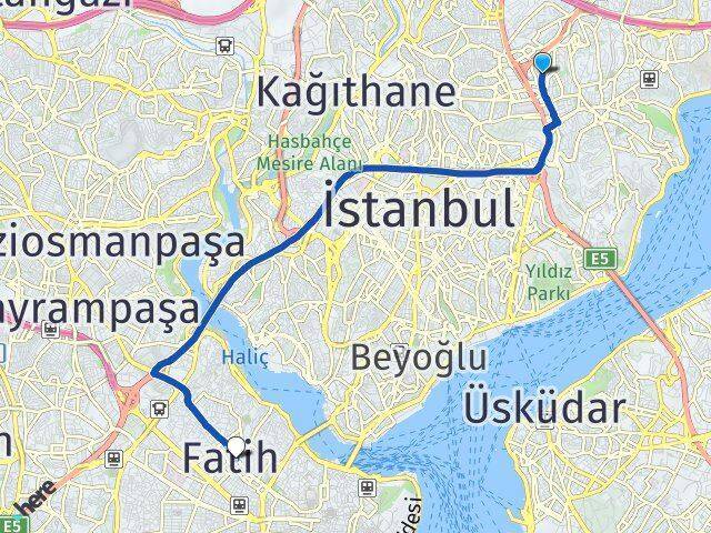 Levent Fatih Arası Kaç Km - Yol Tarifi