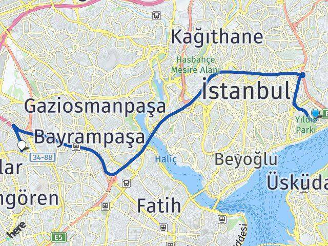 Mecidiye Esenler Arası Kaç Km - Yol Tarifi