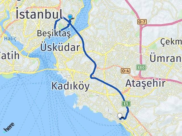 Ortaköy Bostancı Arası Kaç Km - Yol Tarifi