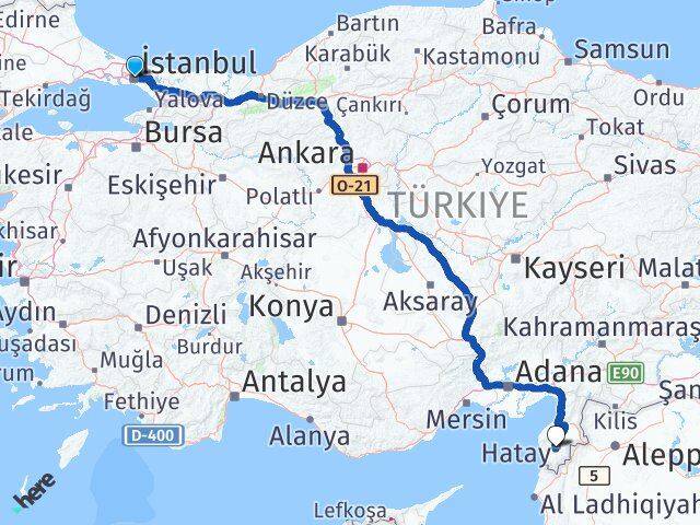 Ortaköy Defne Arası Kaç Km - Yol Tarifi