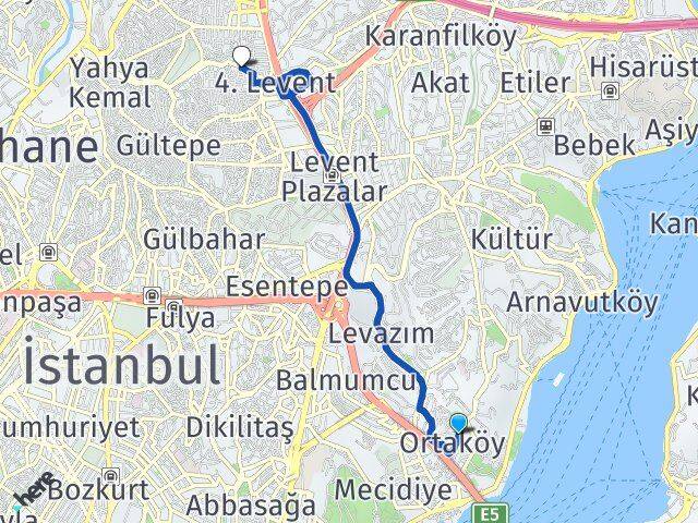 Ortaköy Emniyet Evleri Arası Kaç Km - Yol Tarifi
