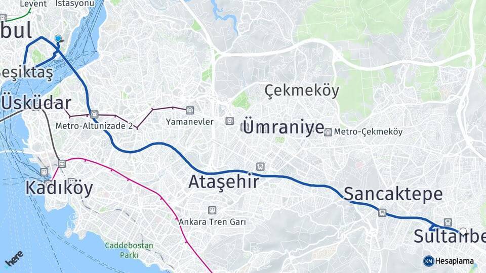 Ortaköy Sultanbeyli Arası Kaç Km - Yol Tarifi