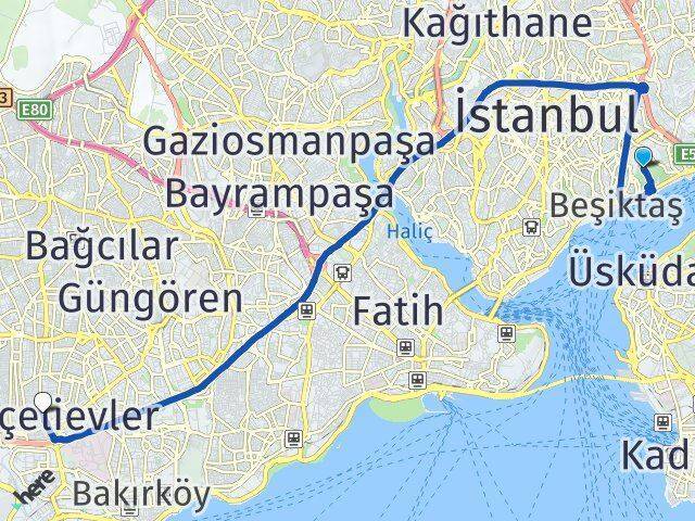 Yıldız Bahçelievler Arası Kaç Km - Yol Tarifi
