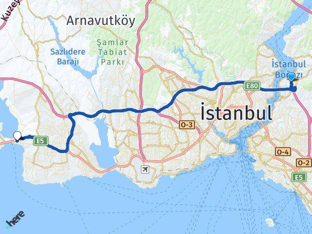 Çubuklu Büyükçekmece Arası Kaç Km - Yol Tarifi