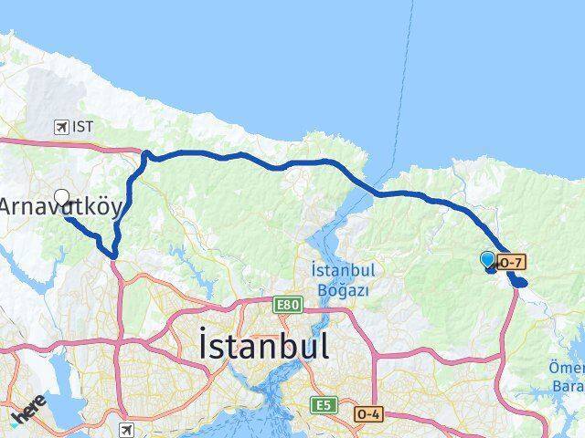 Cumhuriyet Arnavutköy Arası Kaç Km - Yol Tarifi