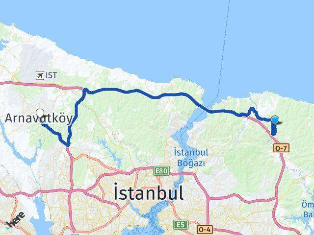 Göllü Arnavutköy Arası Kaç Km - Yol Tarifi