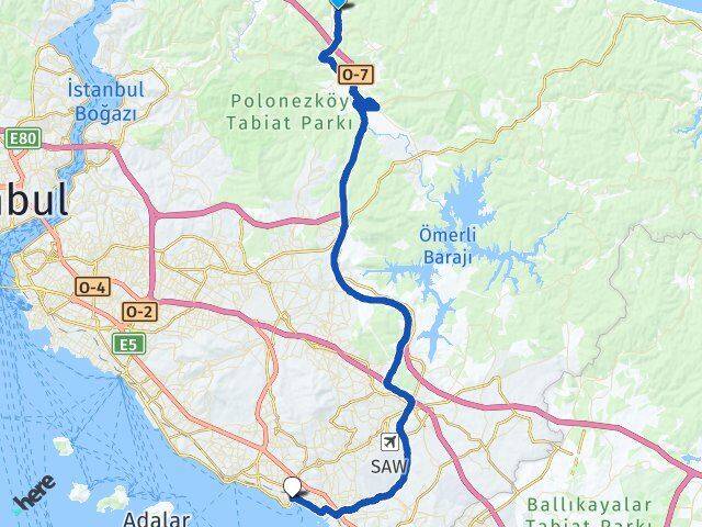 Göllü Pendik Arası Kaç Km - Yol Tarifi