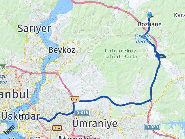 Göllü Üsküdar Arası Kaç Km - Yol Tarifi