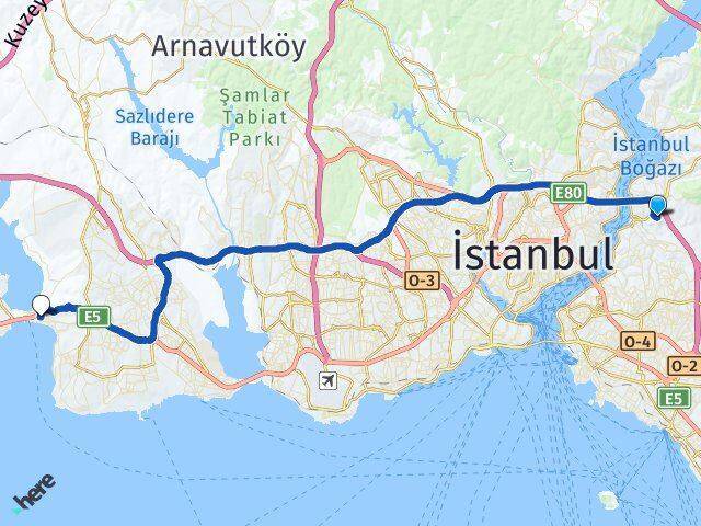 Göztepe Büyükçekmece Arası Kaç Km - Yol Tarifi