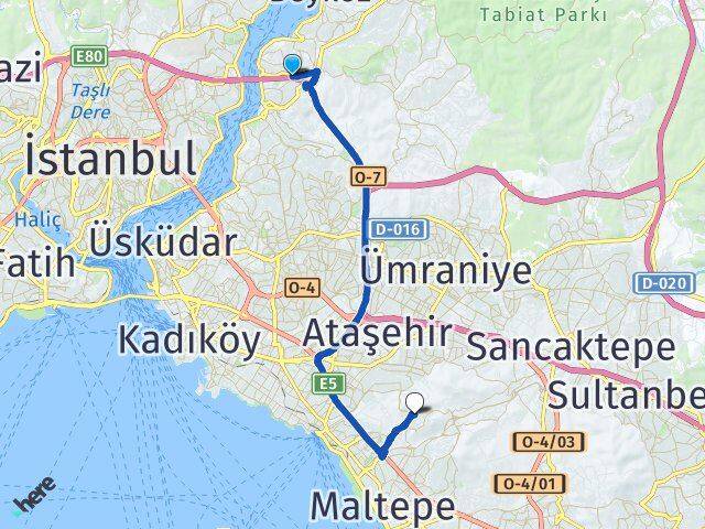 Kavacık Başıbüyük Arası Kaç Km - Yol Tarifi