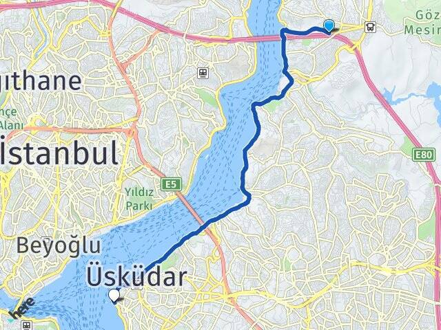 Kavacık Kız Kulesi Vapur İskelesi Arası Kaç Km - Yol Tarifi