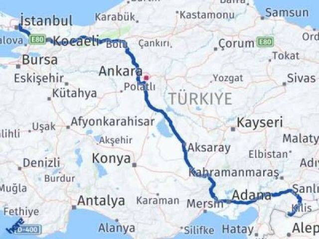 İstanbul Beykoz Kilis Arası Kaç Km - Yol Haritası