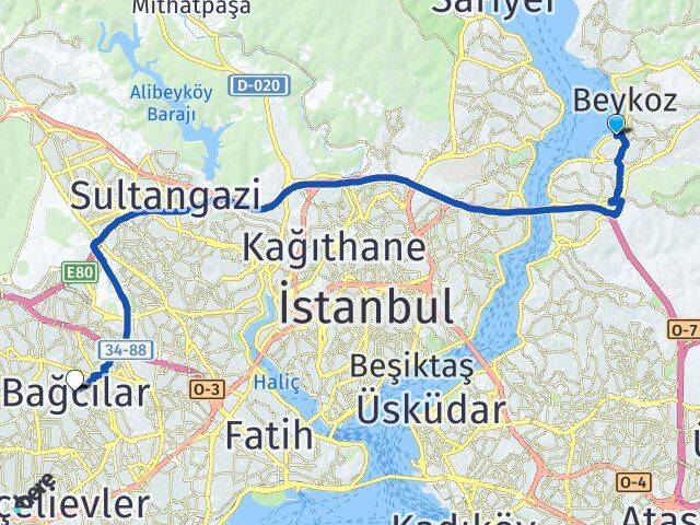 Paşabahçe Bağcılar Arası Kaç Km - Yol Tarifi
