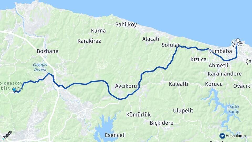 Polonezköy Şile Arası Kaç Km - Yol Tarifi