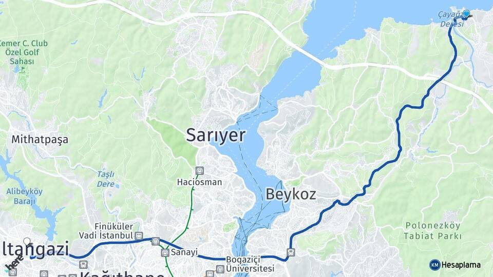 Riva Sultangazi Arası Kaç Km - Yol Tarifi