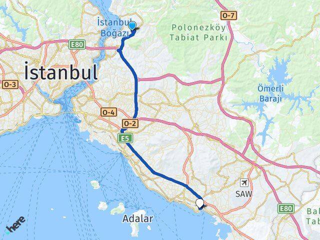 Soğuksu Pendik Arası Kaç Km - Yol Tarifi