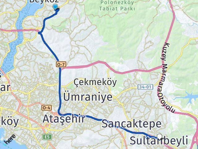 Soğuksu Sultanbeyli Arası Kaç Km - Yol Tarifi