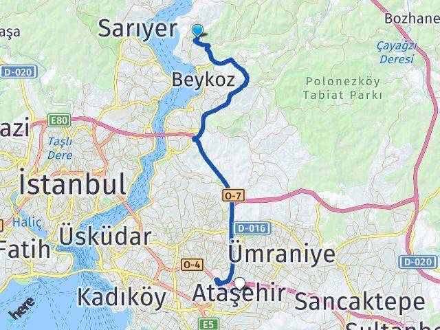 Tokatköy Ataşehir Arası Kaç Km - Yol Tarifi