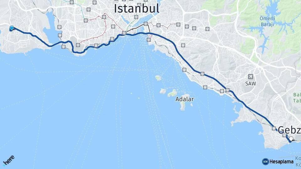 Adnan Kahveci Eskihisar Arası Kaç Km - Yol Tarifi