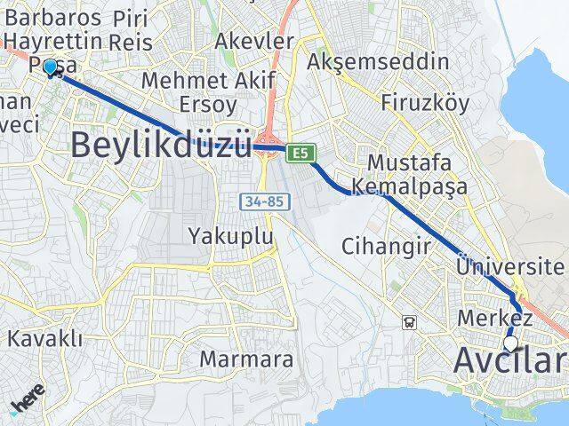 Cumhuriyet Avcılar Arası Kaç Km - Yol Tarifi