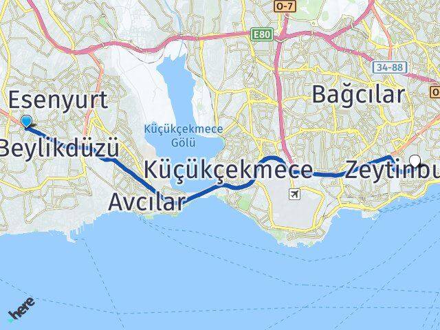 Cumhuriyet Zeytinburnu Arası Kaç Km - Yol Tarifi