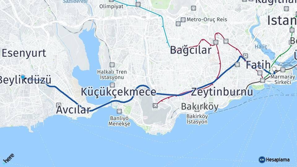 stanbul-beylikd-z-stanbul-niversitesi-aras-ka-km-saat-yol