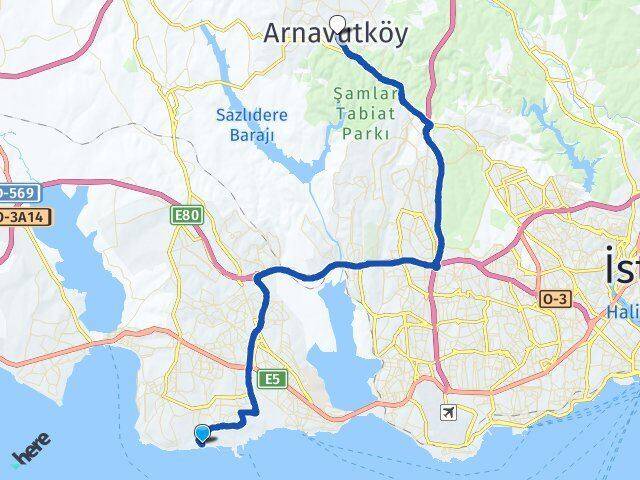 Sahil Arnavutköy Arası Kaç Km - Yol Tarifi