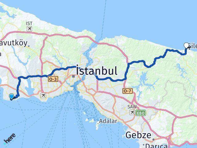 Sahil Şile Arası Kaç Km - Yol Tarifi