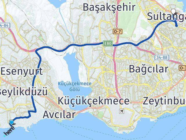 Sahil Sultangazi Arası Kaç Km - Yol Tarifi