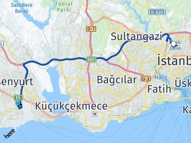 Yakuplu Kağıthane Arası Kaç Km - Yol Tarifi