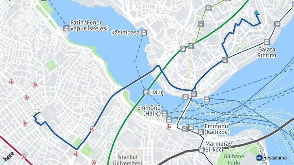 Cihangir Fatih Arası Kaç Km - Yol Tarifi