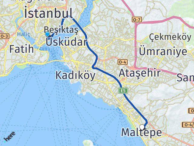 Cihangir Maltepe Arası Kaç Km - Yol Tarifi