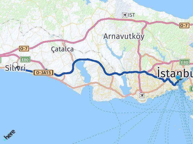 Cihangir Silivri Arası Kaç Km - Yol Tarifi