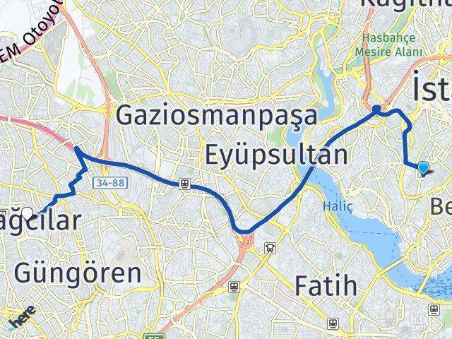 Hacıahmet Bağcılar Arası Kaç Km - Yol Tarifi