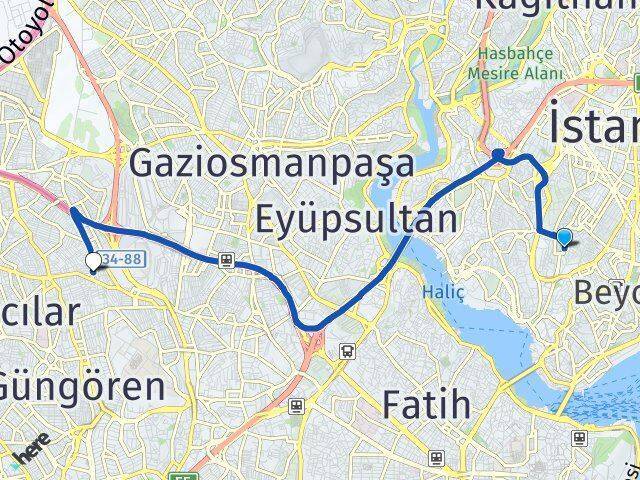 Hacıahmet Esenler Arası Kaç Km - Yol Tarifi