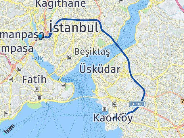 Halıcıoğlu Kadıköy Arası Kaç Km - Yol Tarifi